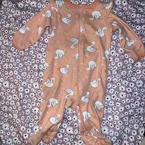 Swan & floral onesie